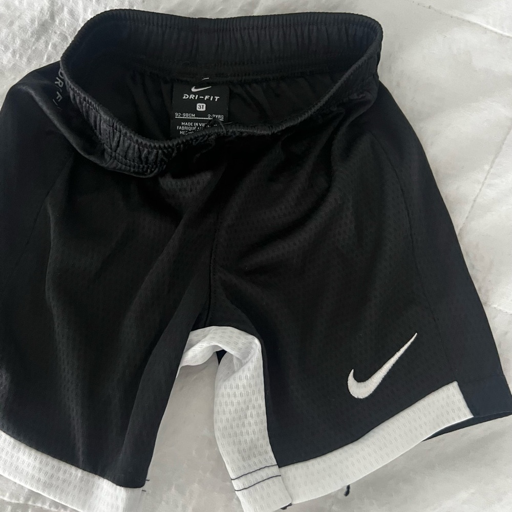 Nike Kids Black and White Shorts